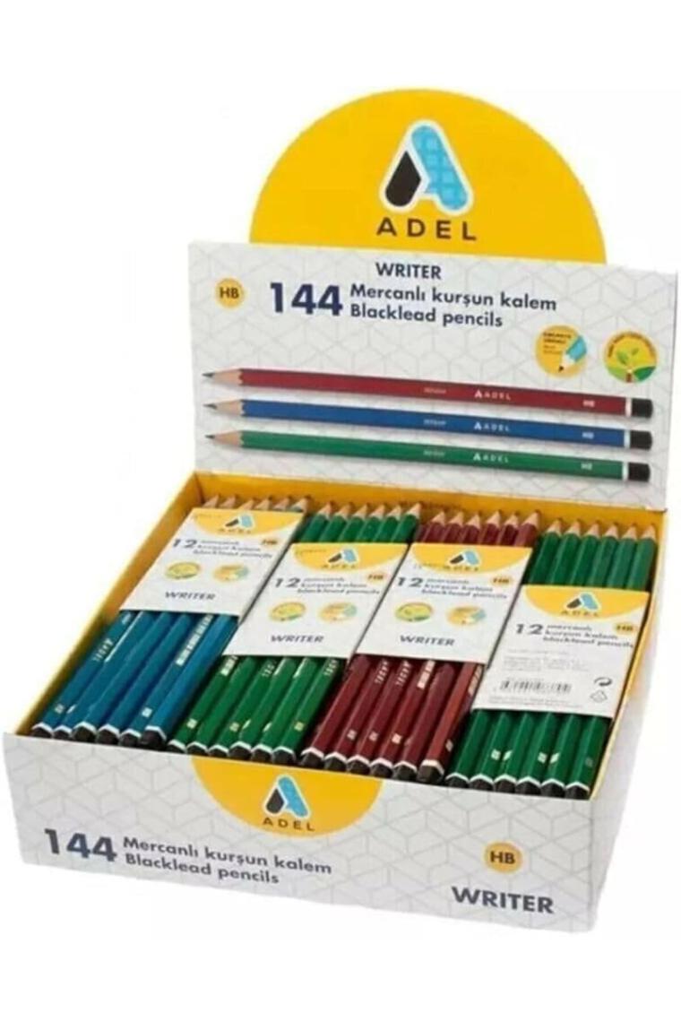 Writer Mercanlı Kurşun Kalem 12 Li Karma Renkler