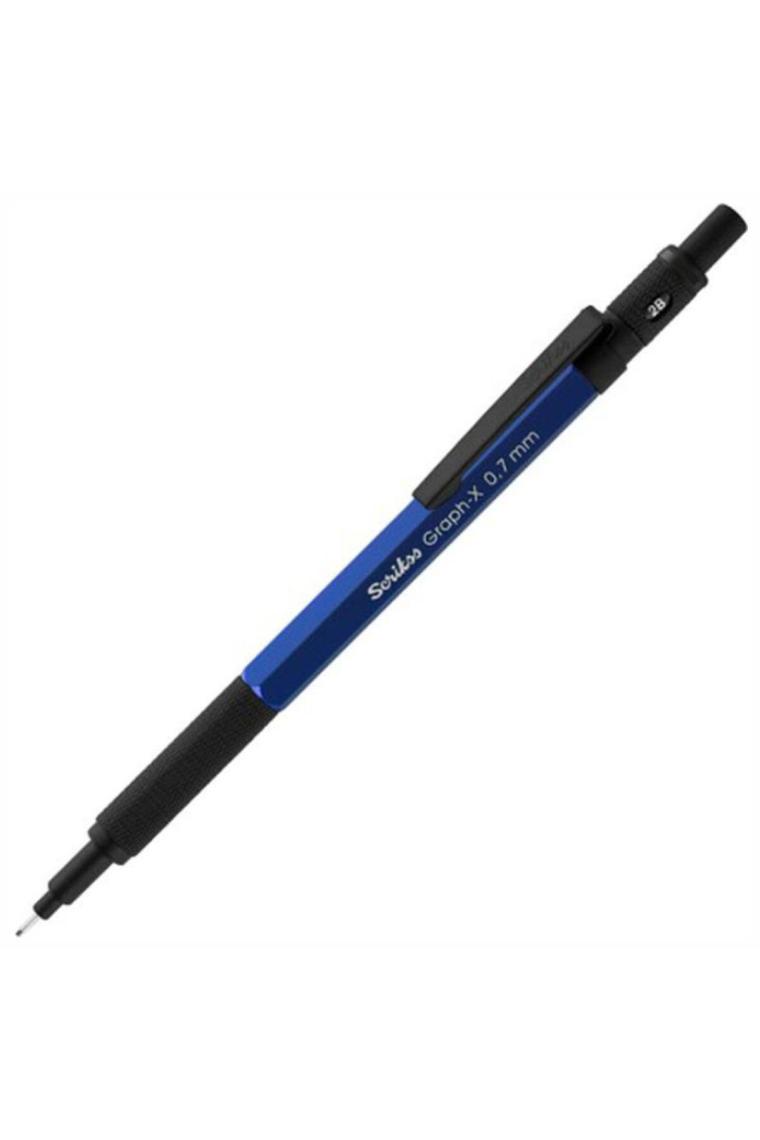 Scrikss Versatil Kalem Metal Graph-X 0.7Mm Mavi