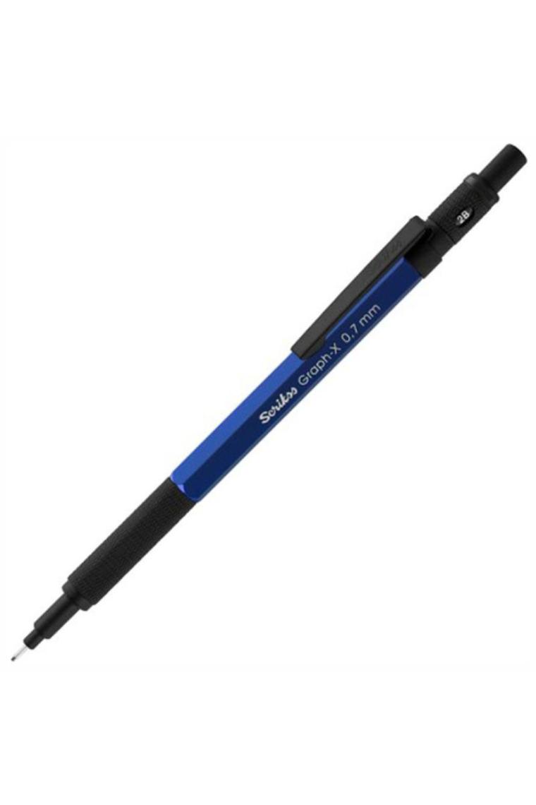 Scrikss Versatil Kalem Metal Graph-X 0.7Mm Mavi