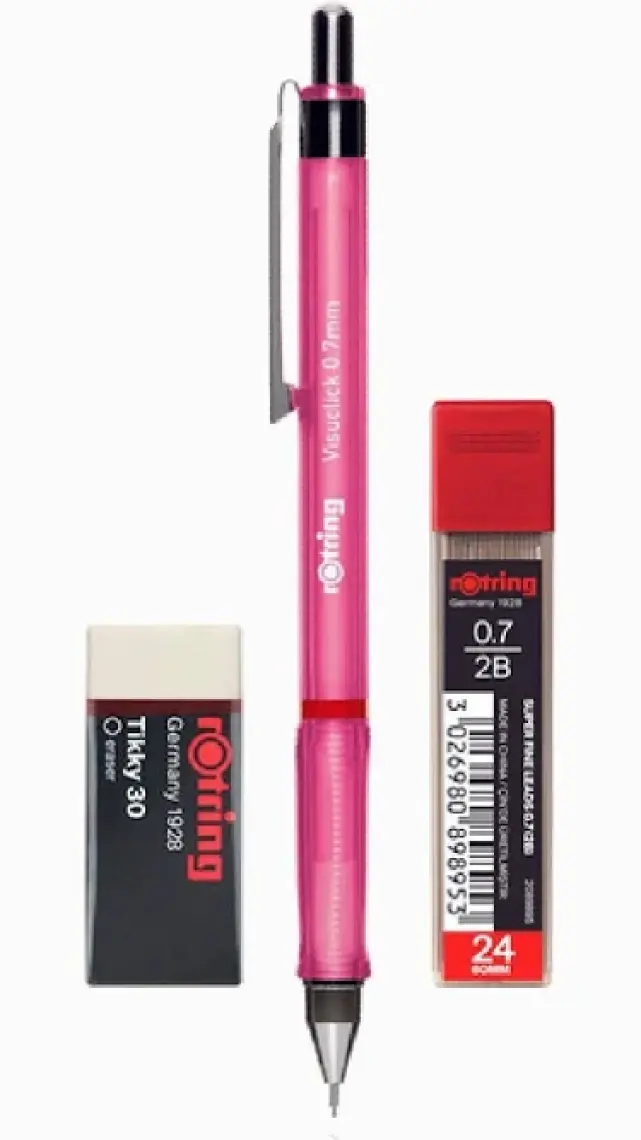 Rotring Visuclick 0.7 mm Pembe Versatil Okul Seti