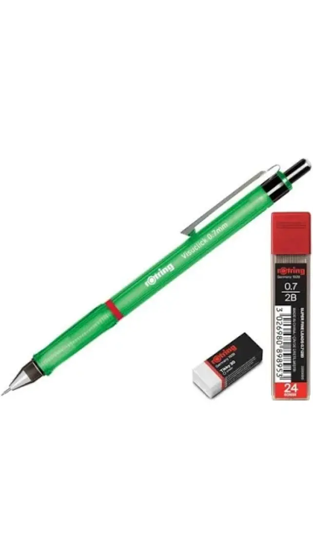 Rotring Visuclick 0.7 mm Yeşil Versatil Okul Seti