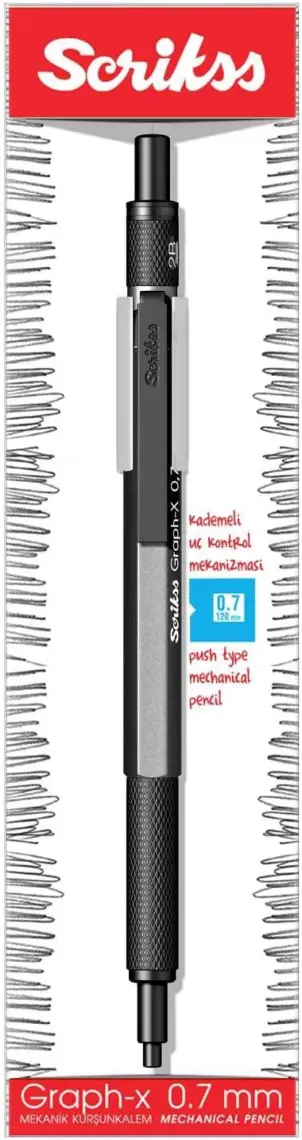 Scrikss Versatil Kalem Metal Graph-X 0.7 Mm Antrasit