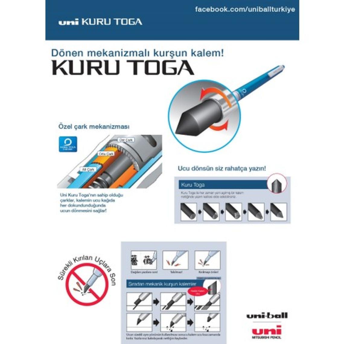 Uni-Ball Kuru Toga Versatil Kalem M7-450T 0.7 (Yeşil)