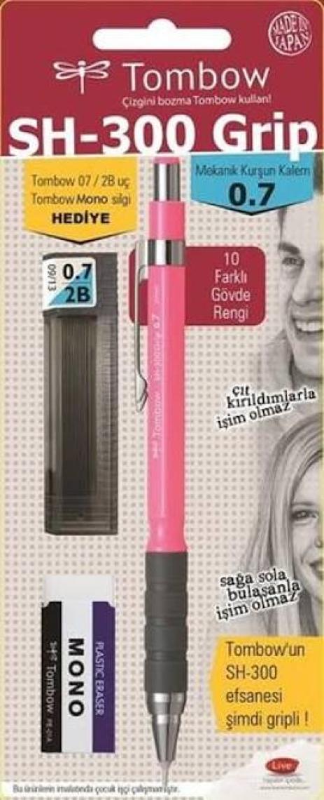 Tombow Sh 300 Grip Versatil Okul Seti Açık Pembe Gr81