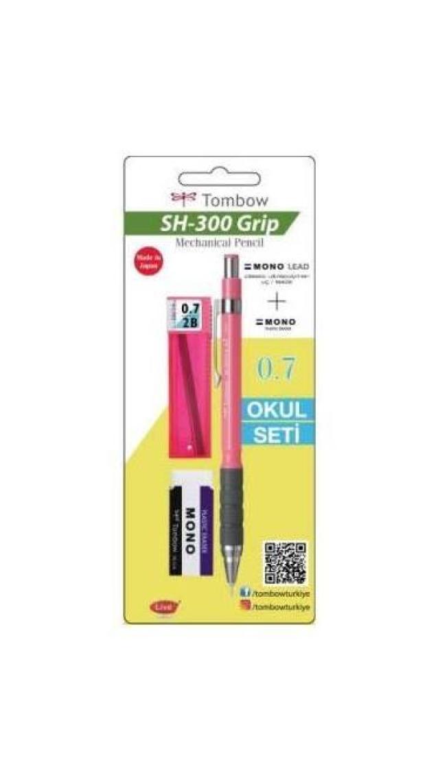 Tombow Sh 300 Grip Versatil Okul Seti Açık Pembe Gr81