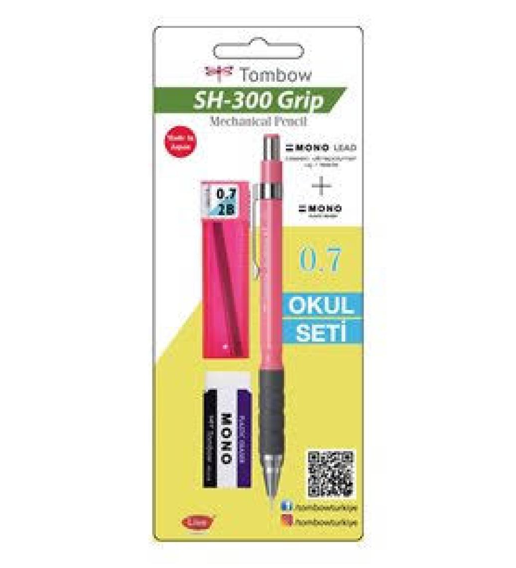 Tombow Sh 300 Grip Versatil Okul Seti Açık Pembe Gr81
