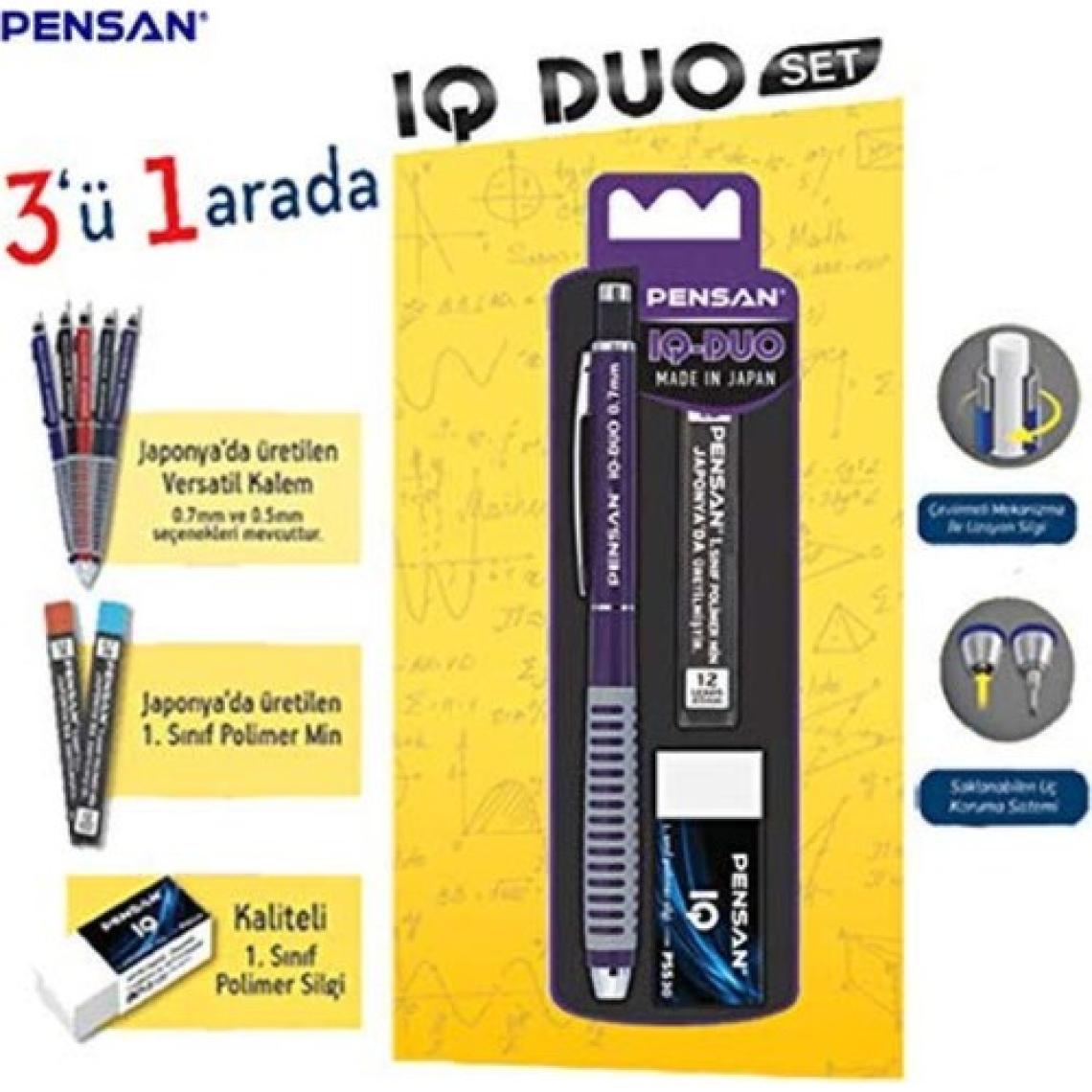 Pensan Versatil 0.5 Iq Duo Silgi+Min Set Renk 4008 - Mor