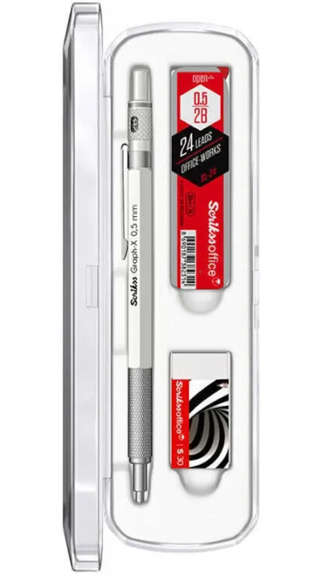 Scrikss Beyaz Graph-x 0.5 mm Kalem Silgi Uç Seti