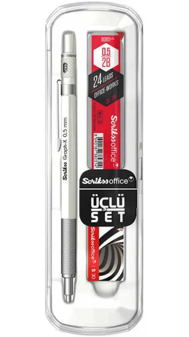 Scrikss Beyaz Graph-x 0.5 mm Kalem Silgi Uç Seti