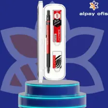 Scrikss Graph-X Metal Versatil Kalem Seti 0.5 Mm Kırmızı