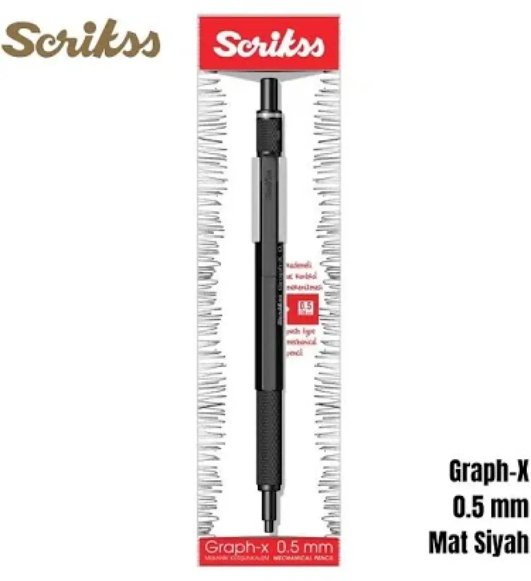 Scrikss Versatil Kalem Metal Graph-X 0.5 Mm Kurşun Gri