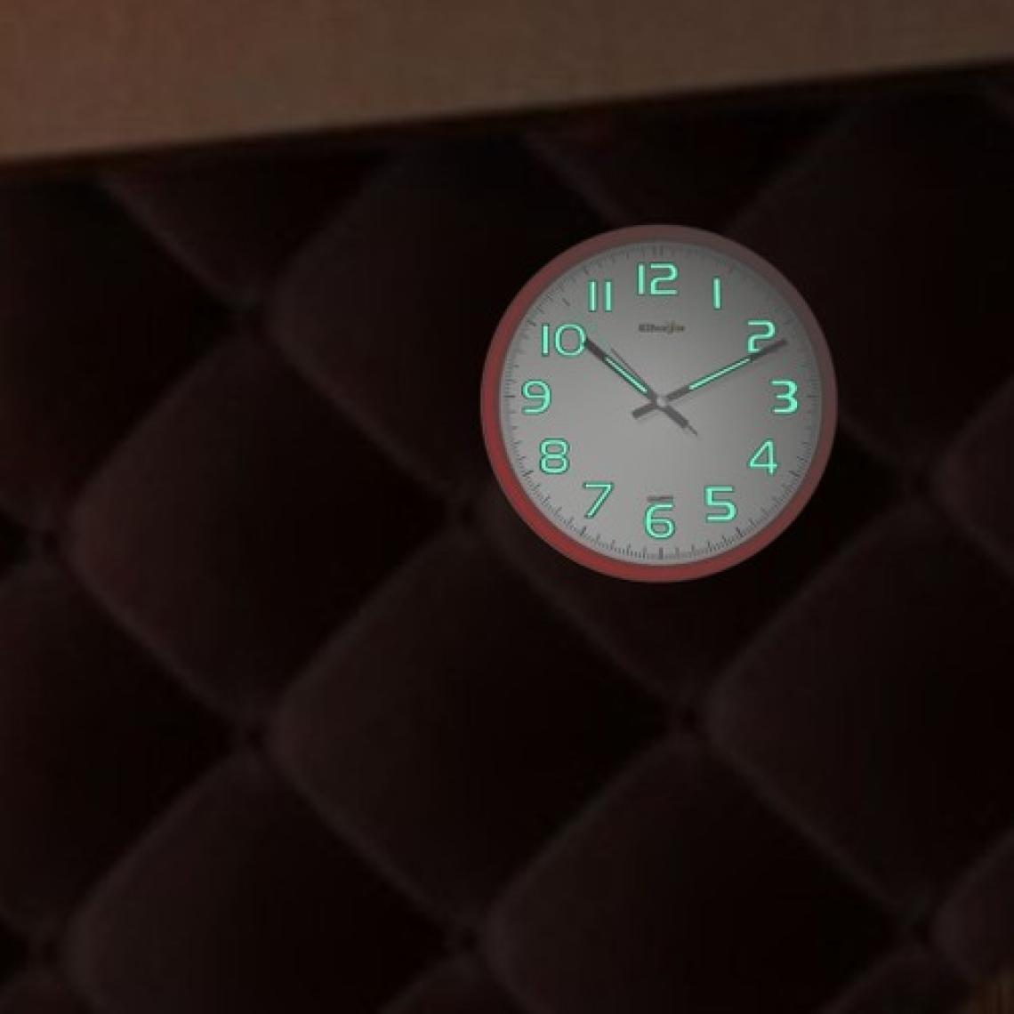 M3 Decorium Kırmızı Karanlıkta Okunabilen Fosforlu Duvar Saati 30 Cm