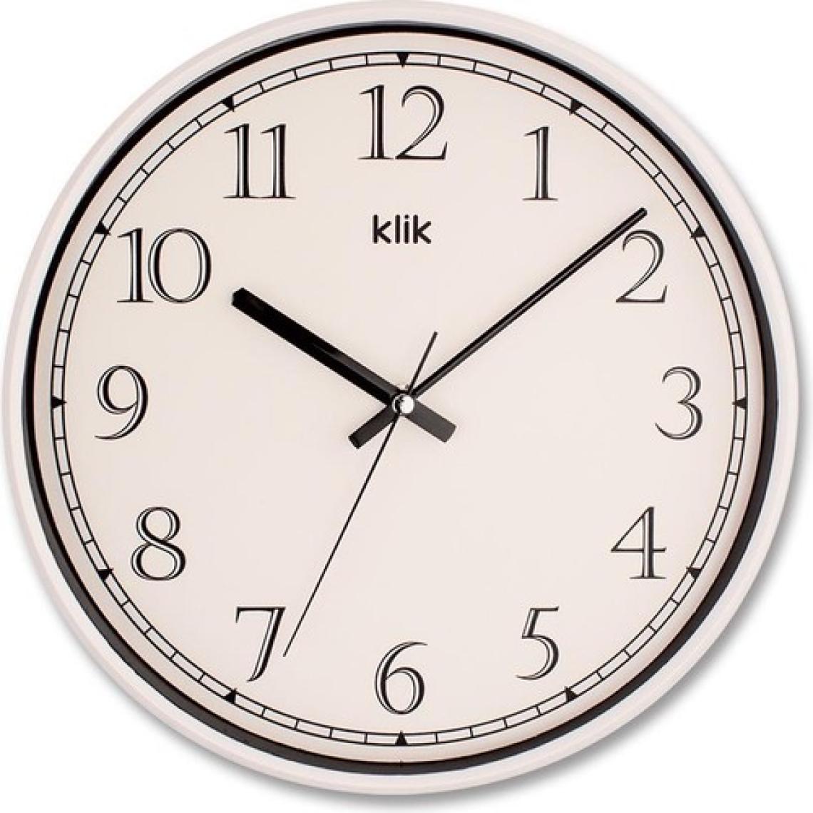 Klik Slim Beyaz Duvar Saati