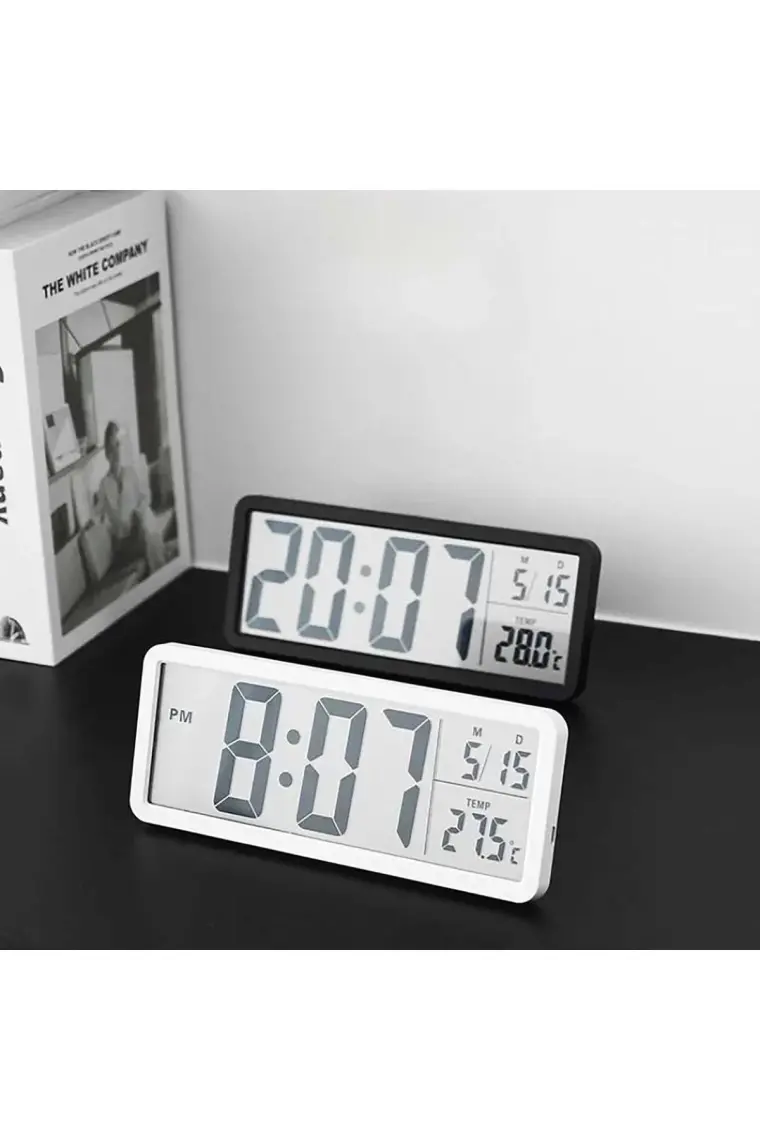 Hymark LCD Ekran 20 x 8 cm Dijital Duvar Saati
