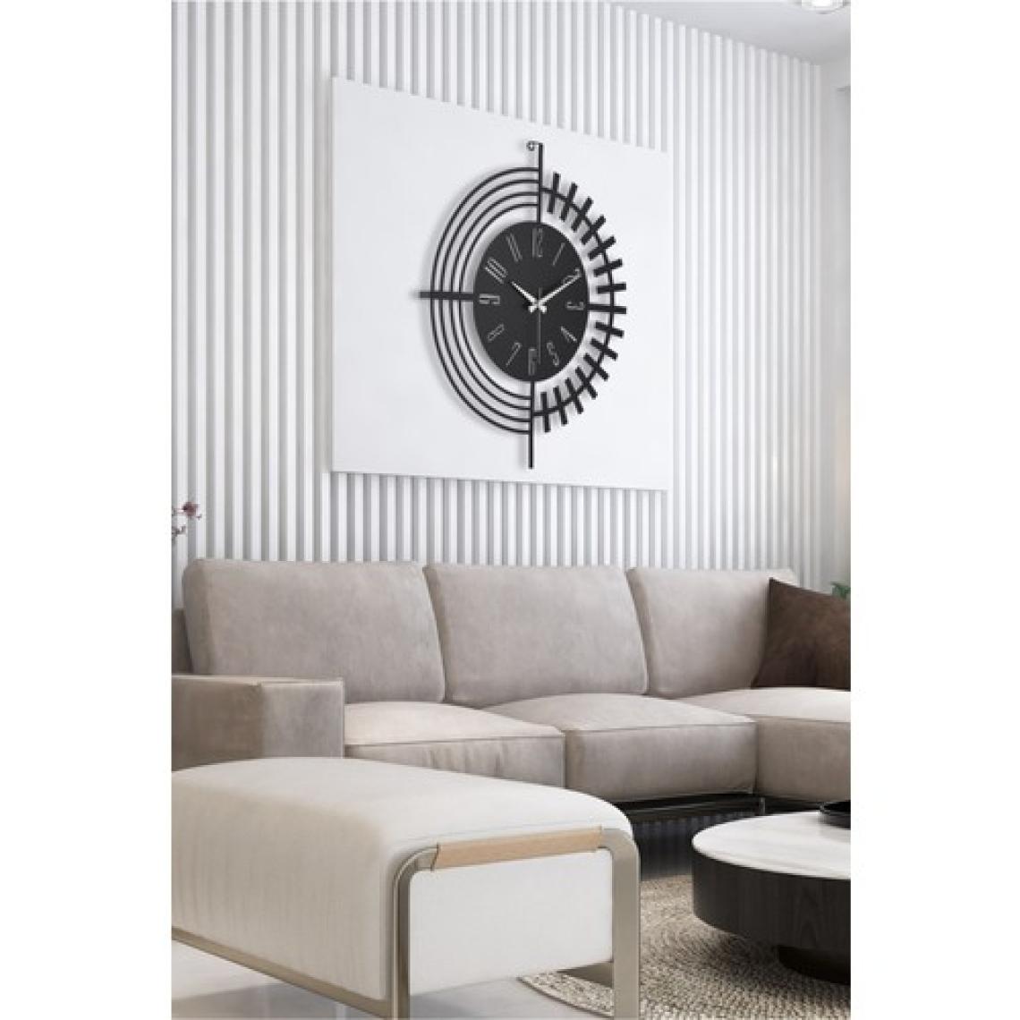 Muyika Dubai Yeni Koleksiyon Dekoratif Metal Siyah Duvar Saati 41X41CM Sessiz Mekanizma Mds-41