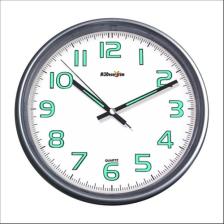 M3 Decorium Silver Gümüş Metalik Çerçeve Fosforlu Phosphorous Duvar Saati
