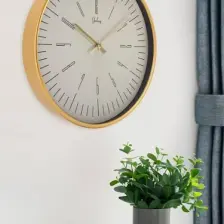 Emores 30 cm Gerçek Cam Sessiz Mekanizma Duvar Saati CAN-218, One Size