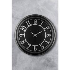Emores Modern Siyah 46 cm Akar Saniye Sessiz Mekanizma Dekoratif Duvar Saati Modern 46 cm Yuvarlak Plastik
