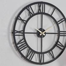 Muyika Roma Rakamlı Metal Siyah Duvar Saati 50X50Cm Mds-50