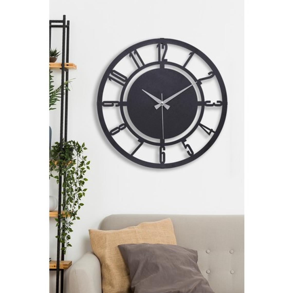 EMORES 41 Cm Metal Malzeme Akarsaniye Sessiz Mekanizma Dekoratif Duvar Saati