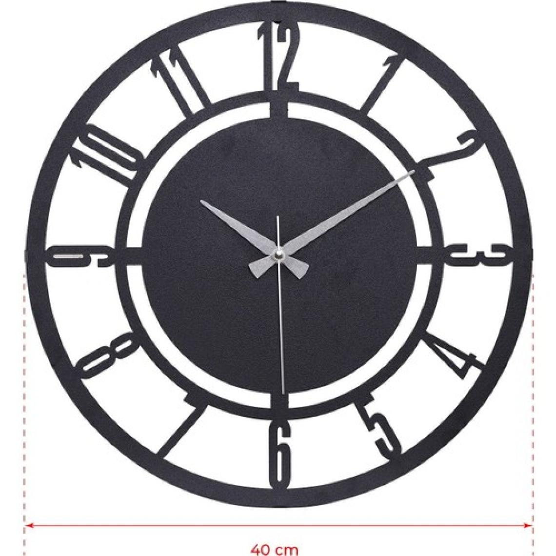 EMORES 41 Cm Metal Malzeme Akarsaniye Sessiz Mekanizma Dekoratif Duvar Saati
