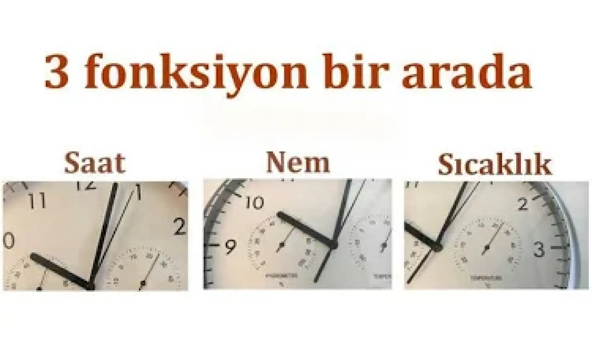 Duvar Saati Ve Sıcaklık-Nem Ölçer