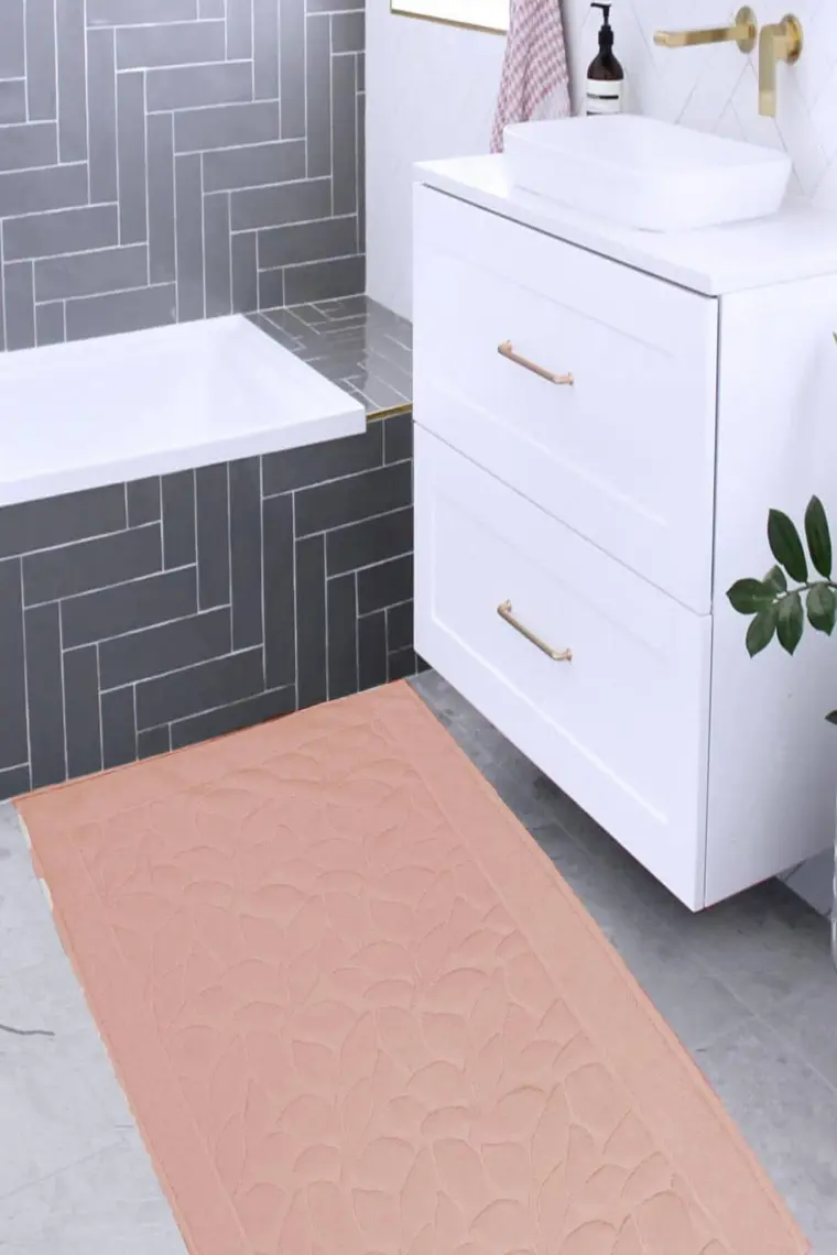 Mira Home Büyük Banyo Ayak Havlusu Pamuk Desenli 50X100 cm Soft