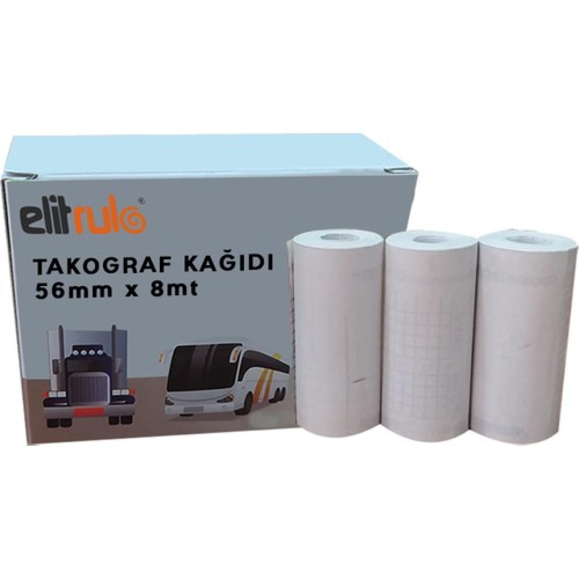 Elit Rulo Elitrulo Takograf Kağıdı 56MM x 8mt - 3 Adet