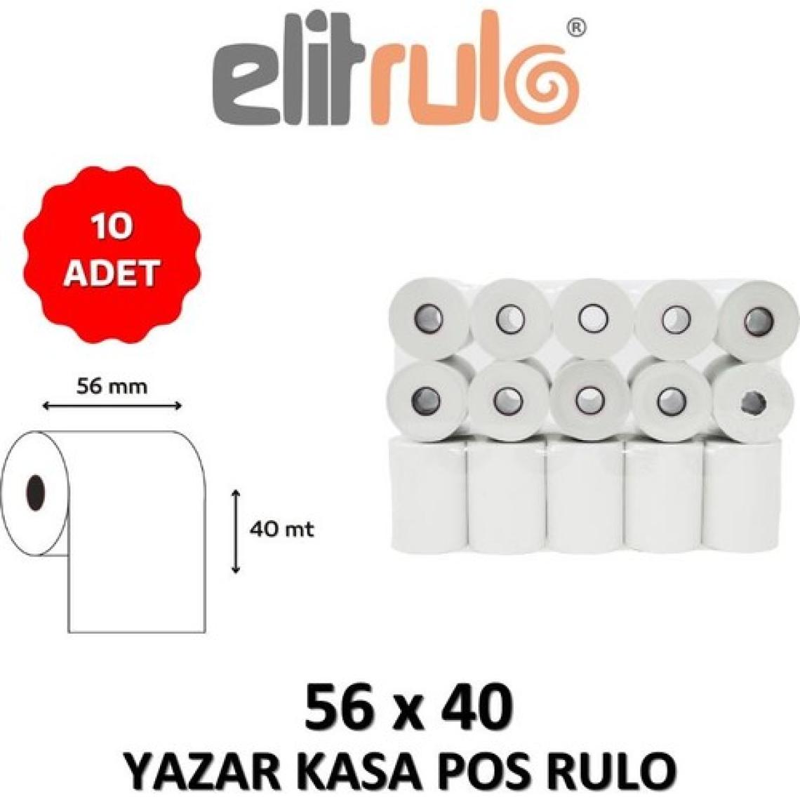 Elit Rulo Elitrulo Yazar Kasa Pos Rulosu 56MM x 40MT - 10 Adet