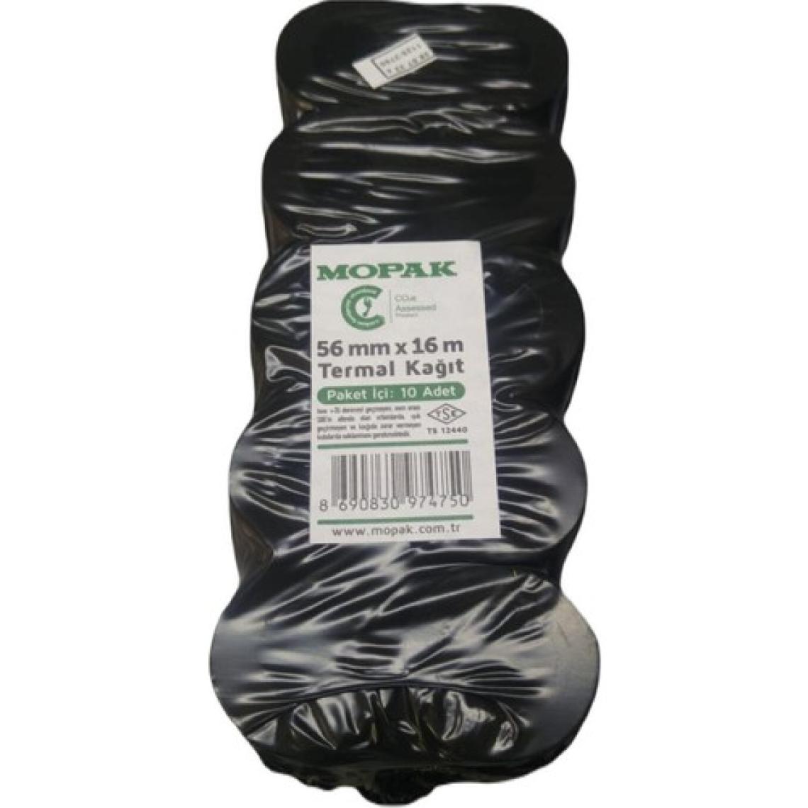 Mopak 56X16 Termal Pos & Yazarkasa Kağıdı 1 Paket (10 Rulo)