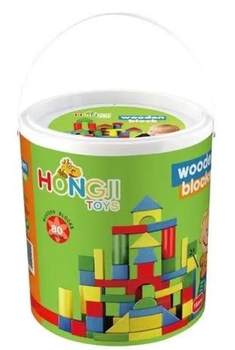 Hongji Ahşap 93709 Kovalı 80 Parça.Geom.Şekil. Bohjd93709
