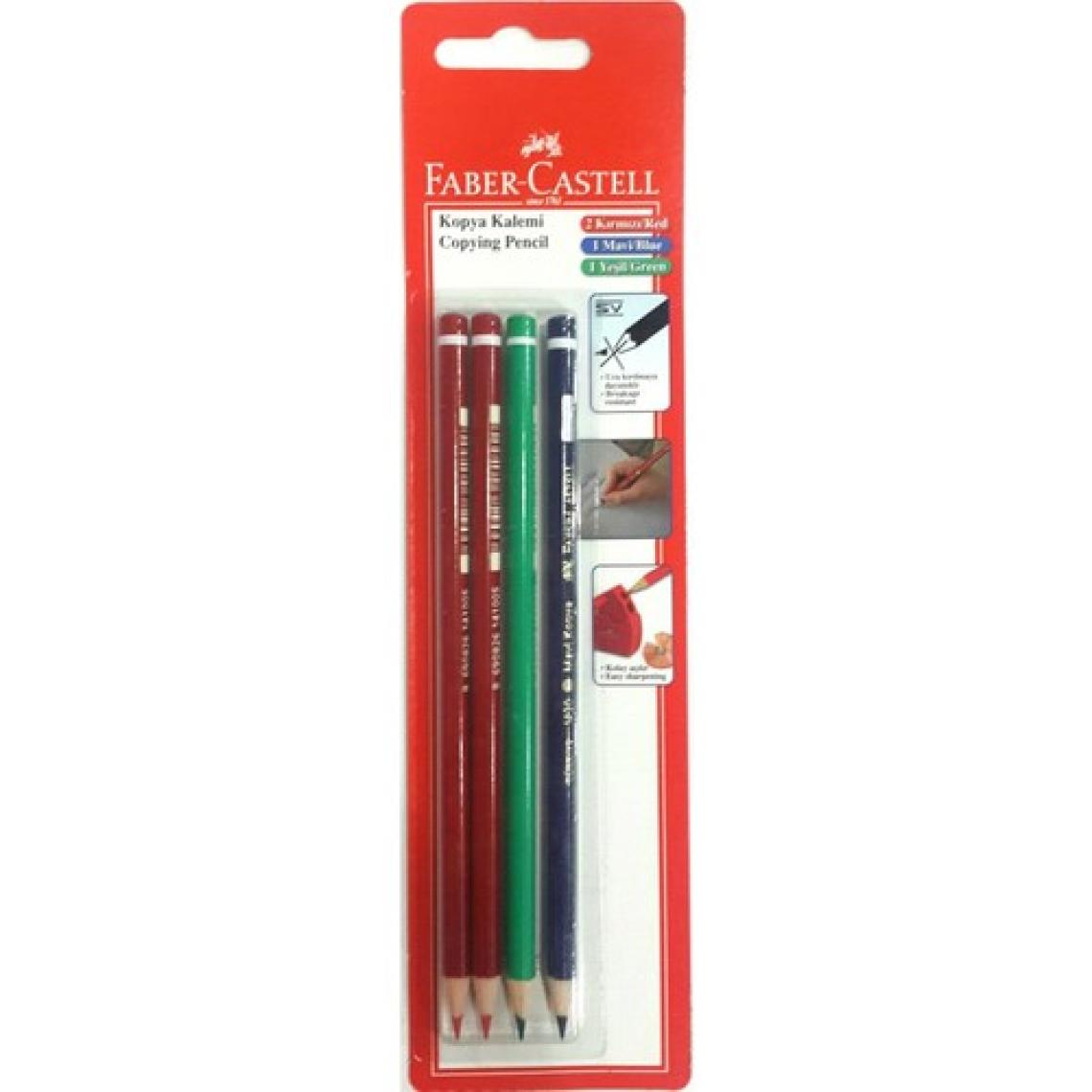 Faber-Castell Blister Karışık Kopya Kalemi Kırmızı-Mavi-Yeşil