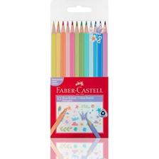 Faber-Castell Pastel Renkler Üçgen Boya Kalemi 12'li