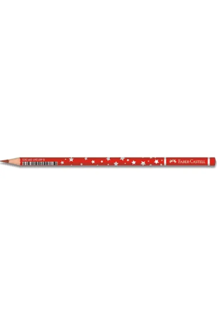 Faber-Castell Başlık Kalemi Yıldız Desenli Kırmızı 1131450001 12 Li (1 Paket 12 Adet)