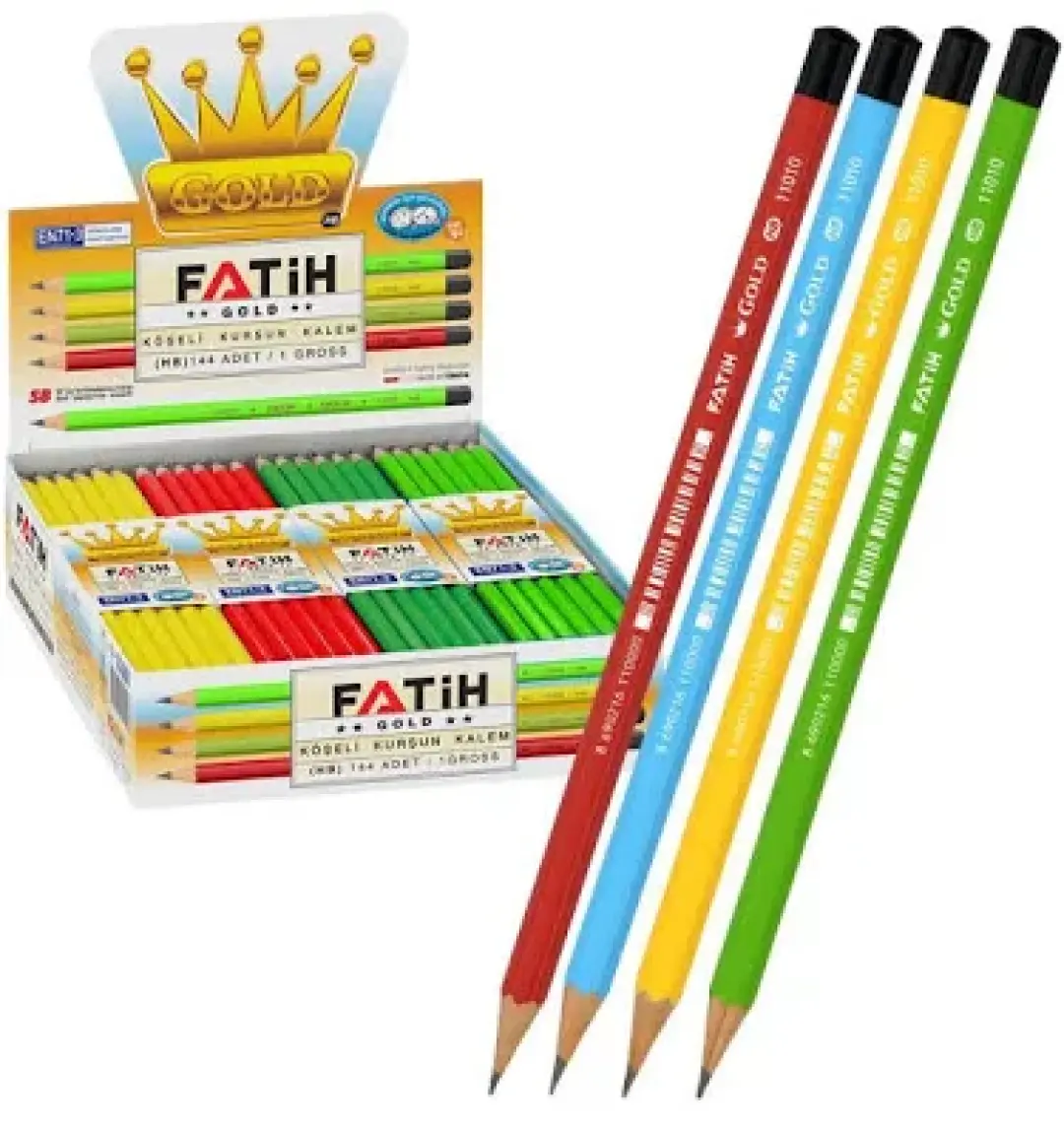 Fatih Gold Mercanlı Kurşun Kalem Asorti 12'li