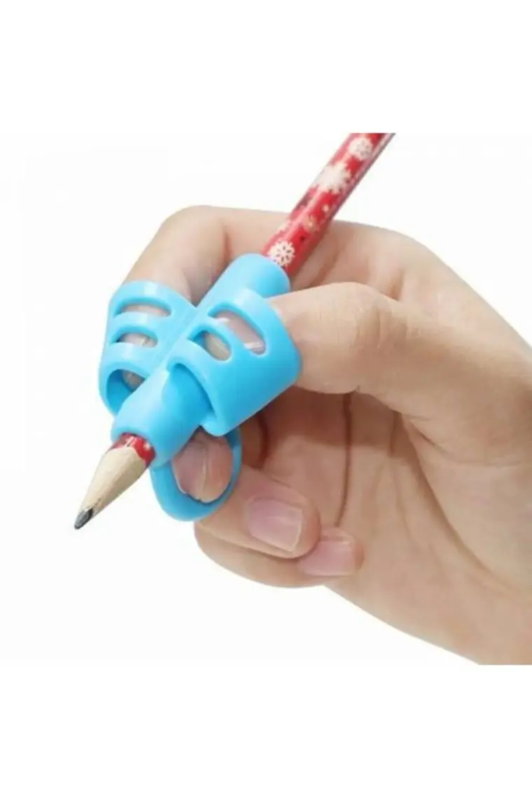 Misyon Kalem Tutacağı - 1 Adet Mavi Ergonomik Yazma Desteği (Küçük Boyut)