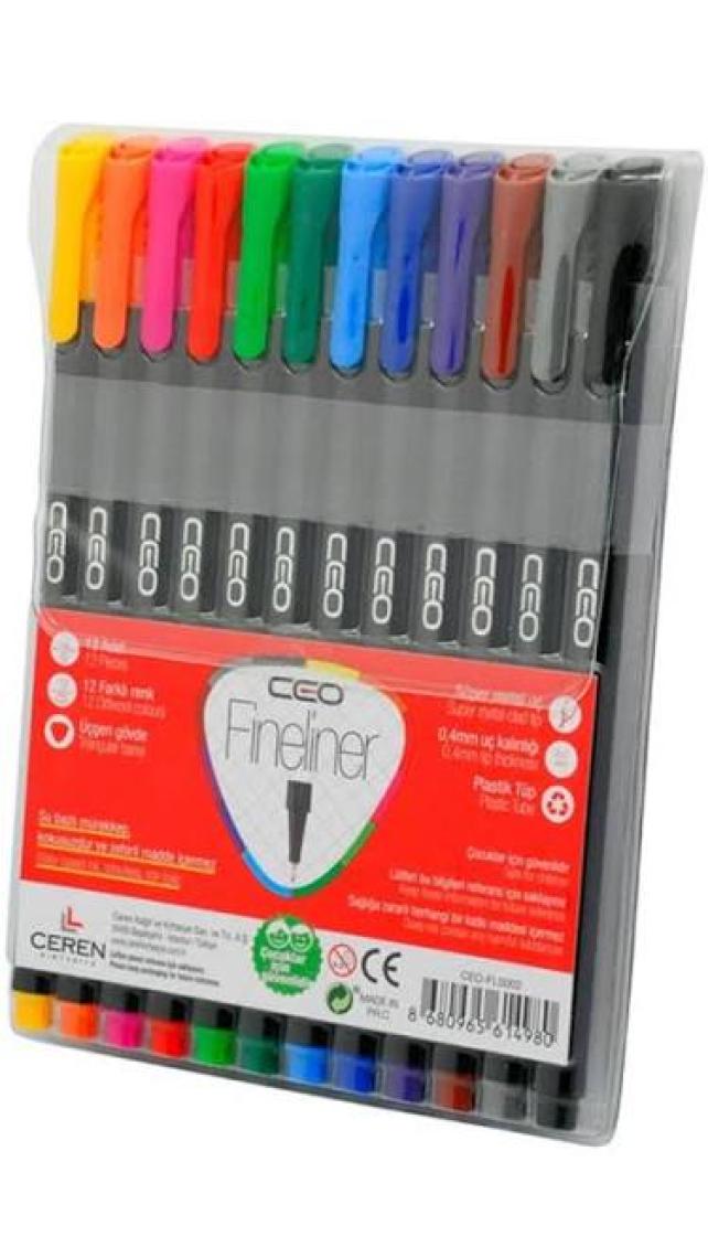 Ceo Fineliner 12'Li Pvc CEO-FL0002
