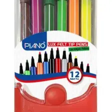 Pıano Lux Keçeli Kalem 12 Renk Sert Plastik Kutulu