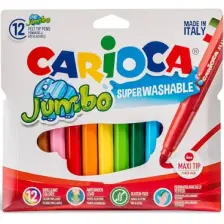 Carioca Jumbo Yıkanabilir Keçeli Boya Kalemi 12li