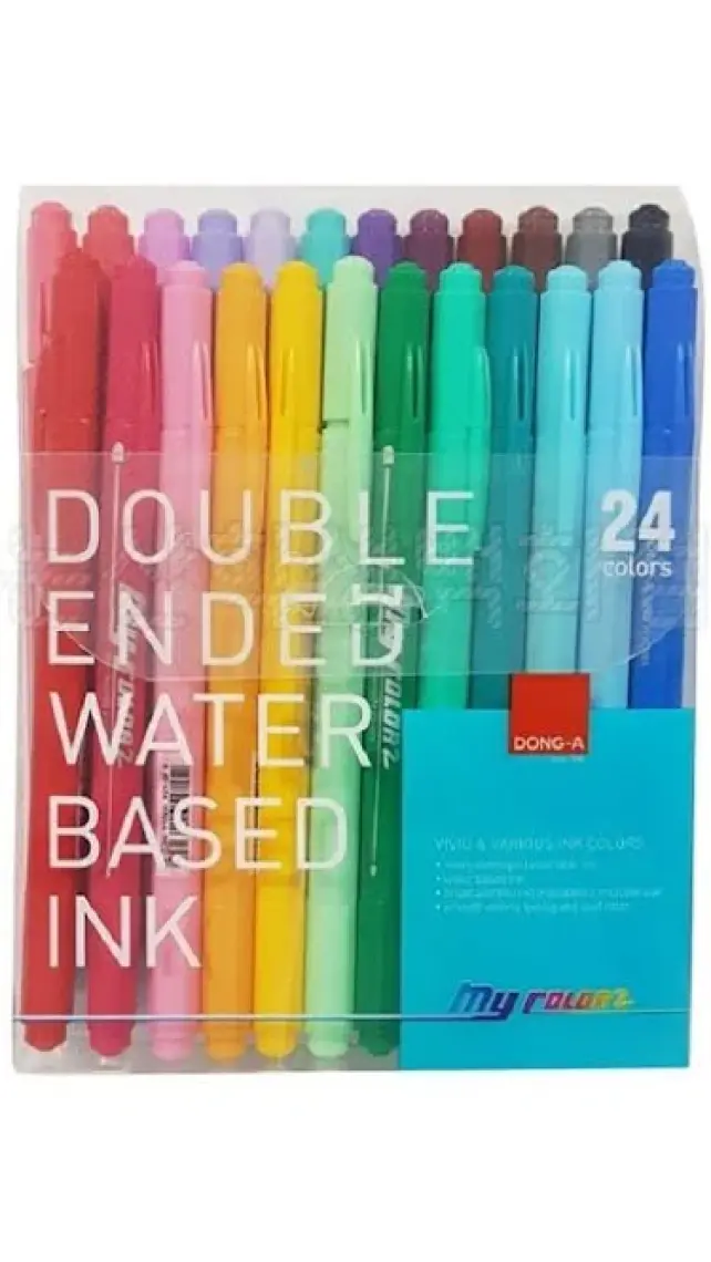 Dong-A My Color 2 Çift Taraflı Keçeli 24 Renk Set