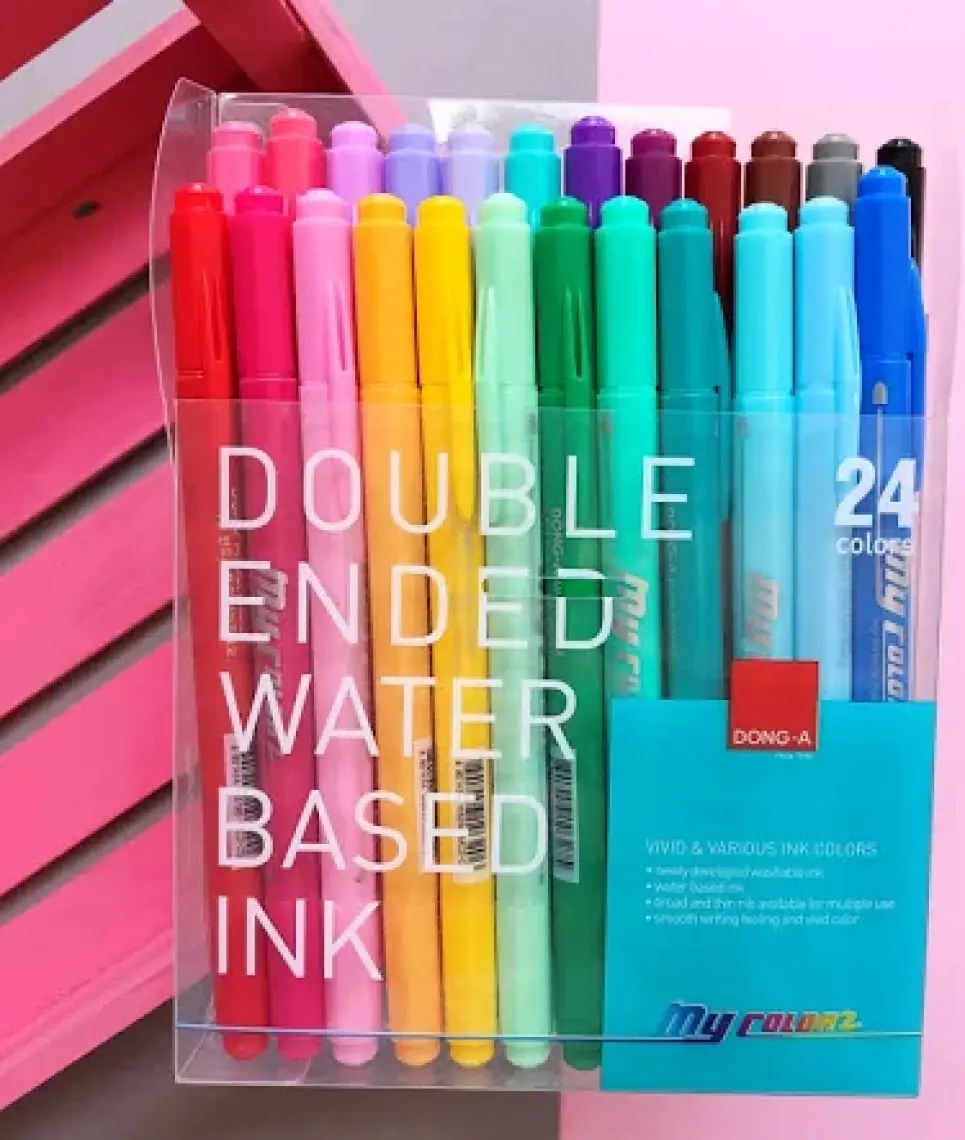 Dong-A My Color 2 Çift Taraflı Keçeli 24 Renk Set