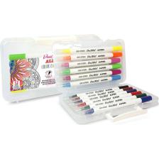 Alpino AR-800186 Çift Yönlü Fırça Uçlu Keçeli Kalem 12'li
