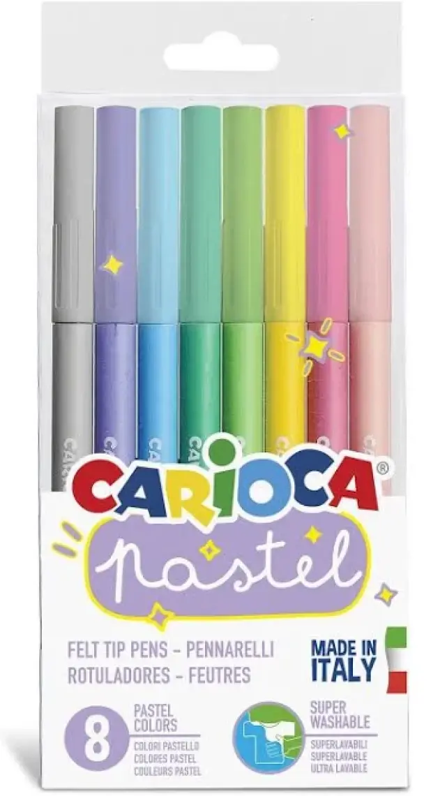 Carioca Pastel Süper Yıkanabilir Keçeli Kalem 8'Li