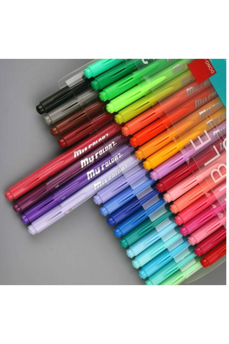 Dong-A My Color 2 Çift Taraflı Keçeli Kalem 36 Renk Set