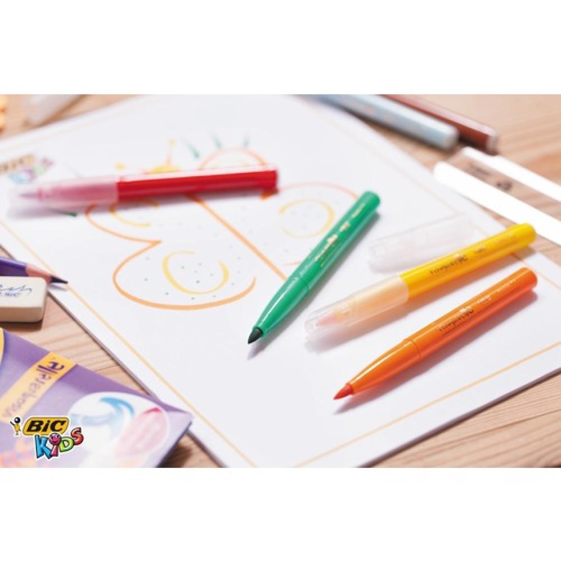 BIC Kids Visaquarelle Fırça Uçlu Keçeli Boya Kalemi 10 Renk
