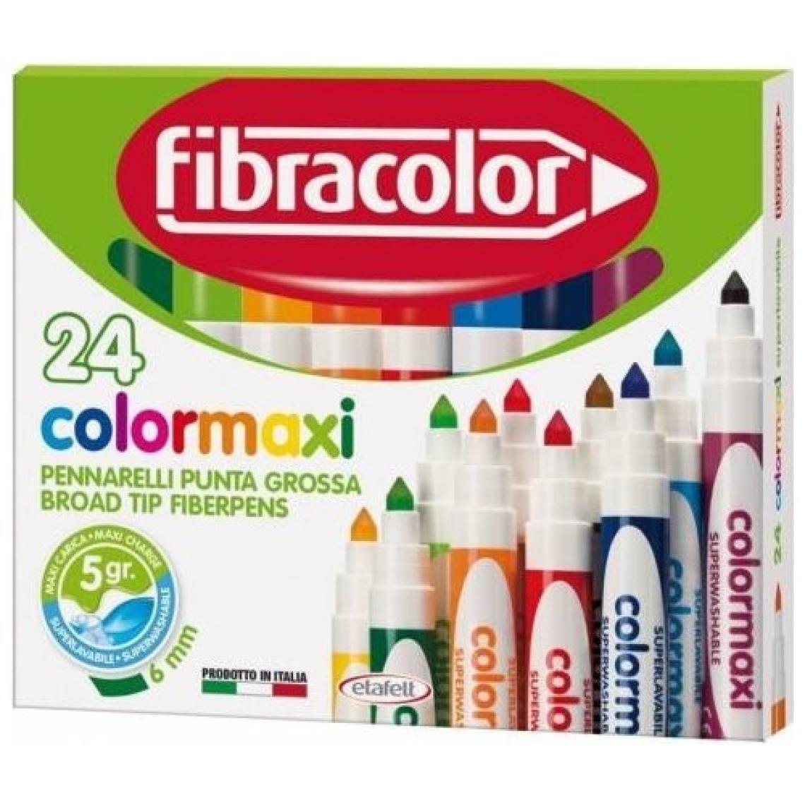 Fibracolor Color Maxi Jumbo Keçeli Kalem 24 Renk Su Bazlı