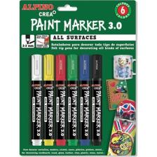 Alpino  Ar-0166 Crea Paint Marker 6'Li Blister