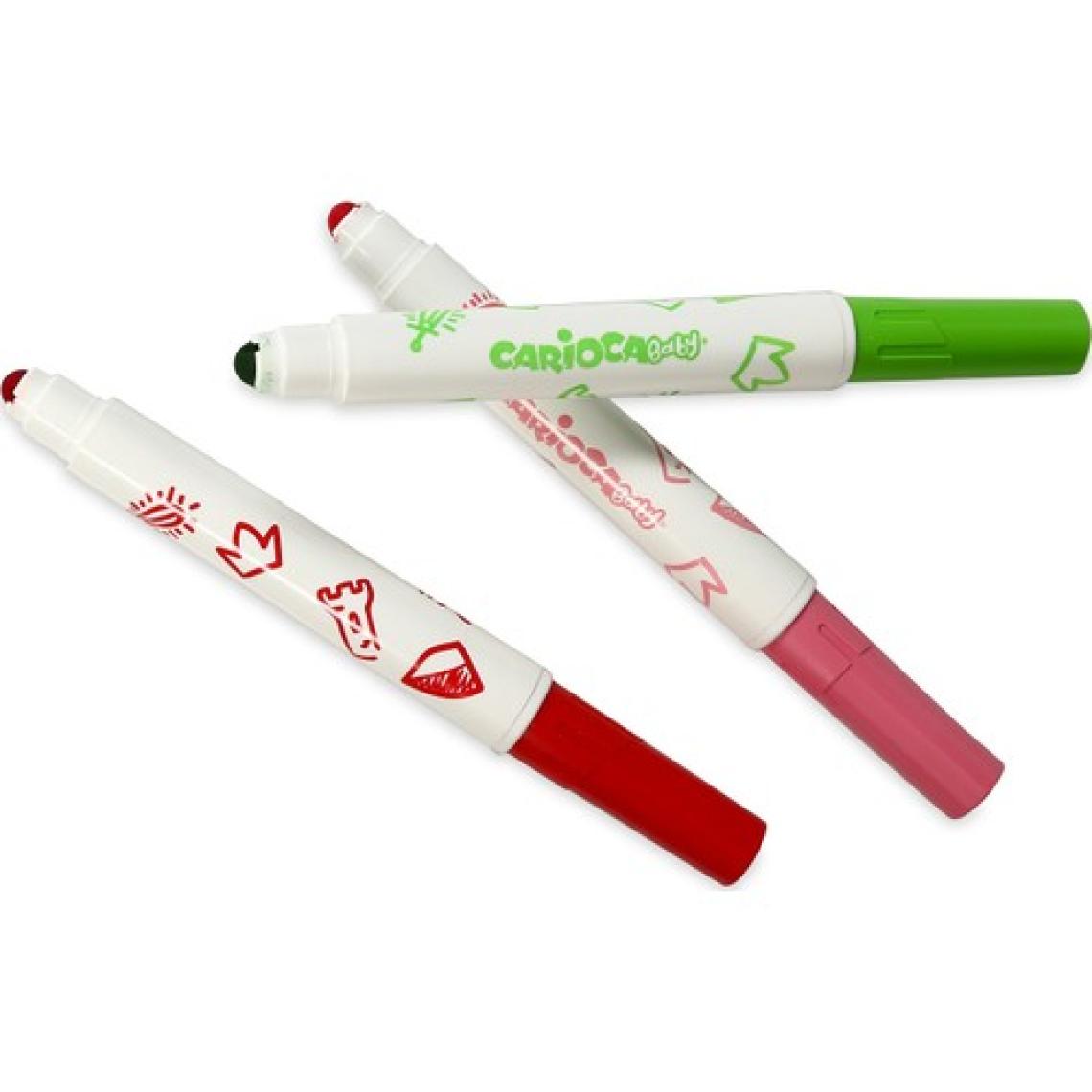 Carioca Jumbo Bebek Süper Yıkanabilir Keçeli Boya Kalemi 6'Lı +2 Yaş