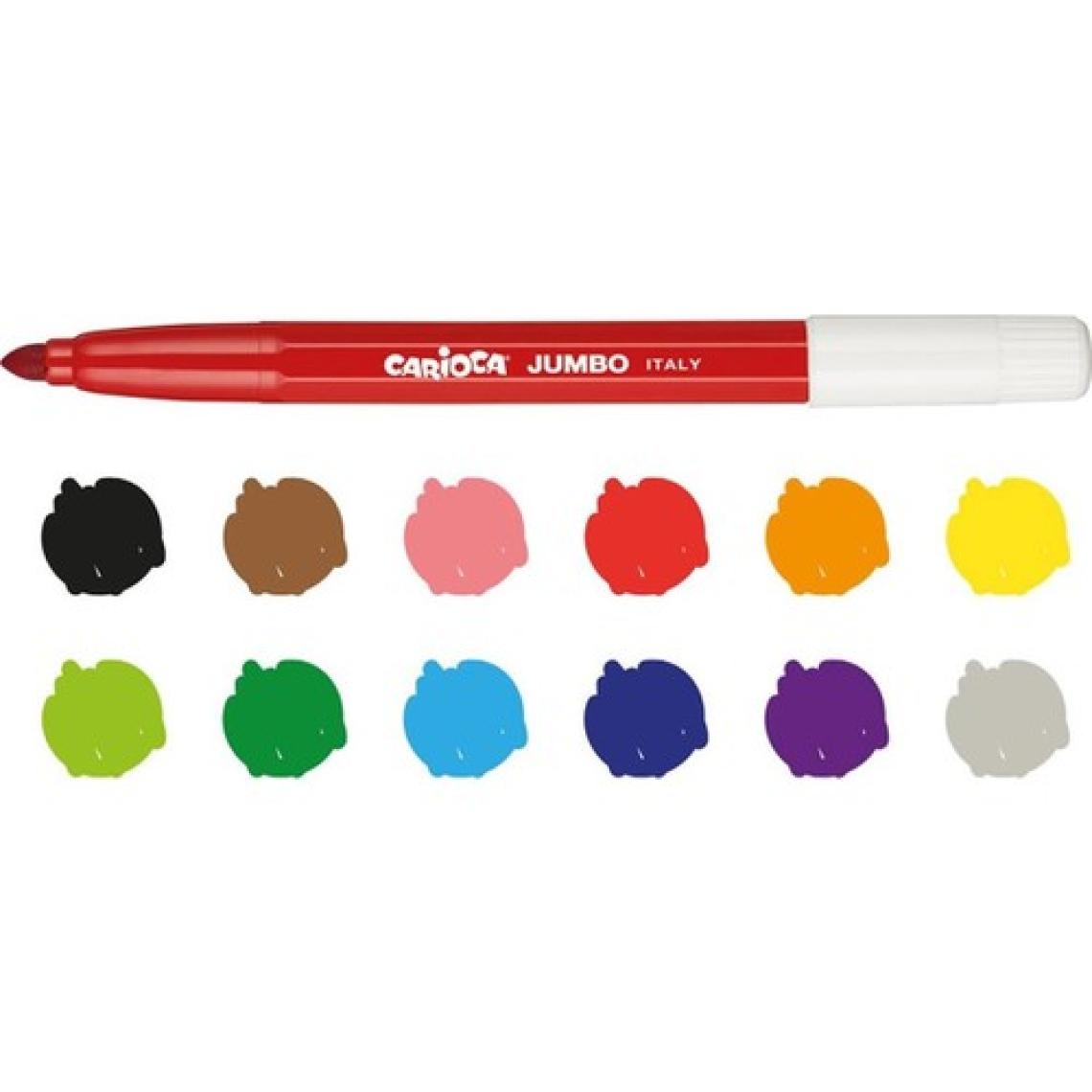 Carioca Jumbo Yıkanabilir Keçeli Boya Kalemi 12li
