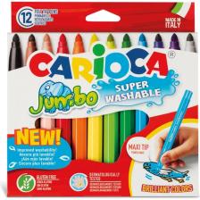 Carioca Jumbo Yıkanabilir Keçeli Boya Kalemi 12li
